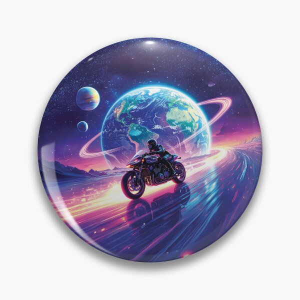 Item preview, At speed with motorcycle around the floating earth designed and sold by Marcu Ioachim.