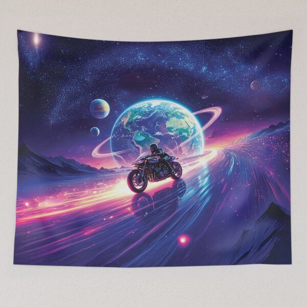 Item preview, At speed with motorcycle around the floating earth designed and sold by Marcu Ioachim.