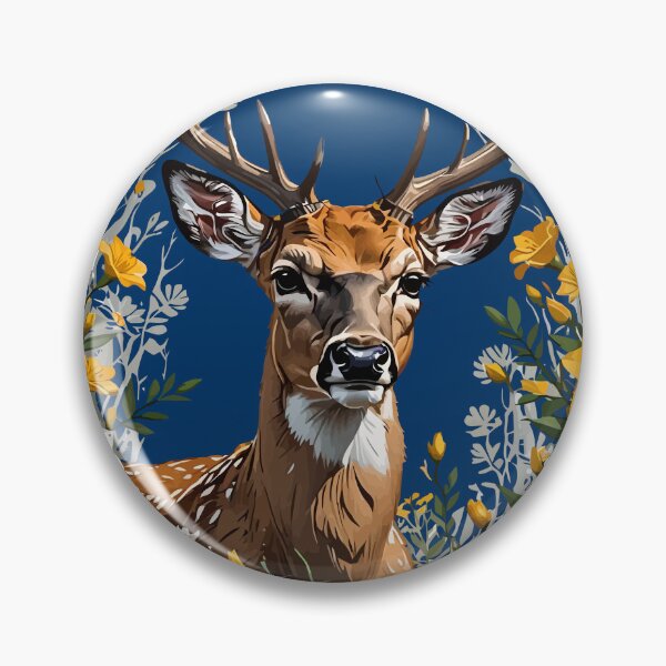 Item preview, Whitetail Deer Surrounded By Flowers designed and sold by taiche.