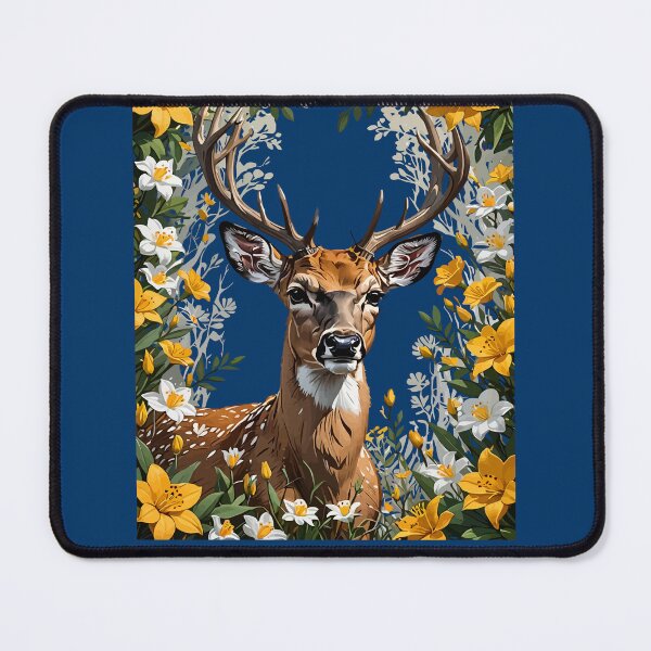 Item preview, Whitetail Deer Surrounded By Flowers designed and sold by taiche.