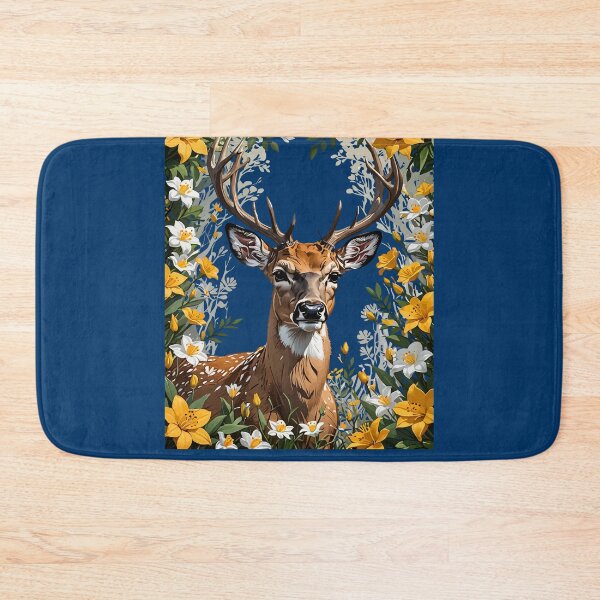 Item preview, Whitetail Deer Surrounded By Flowers designed and sold by taiche.