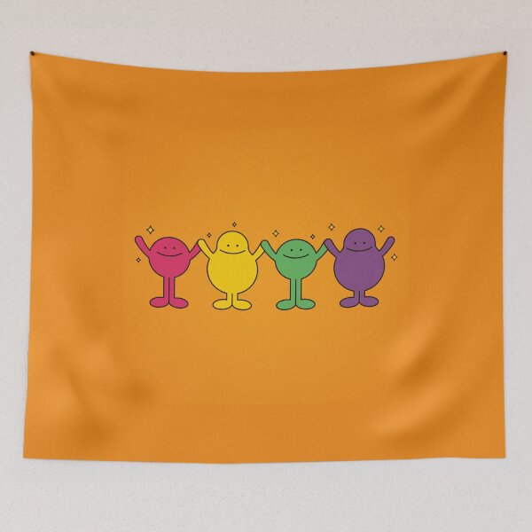 Item preview, Fun and Funny Cartoons on Orange Background designed and sold by HanaiPrint.