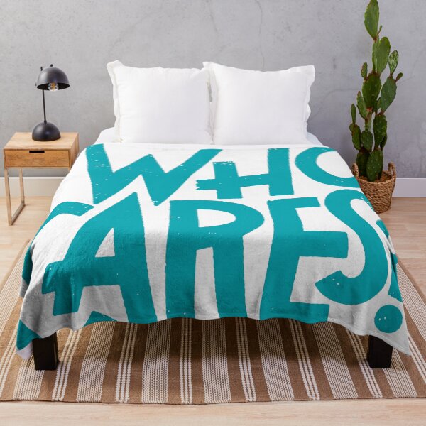Item preview, Who Cares? – Bold Blue Distressed Typography designed and sold by andry01.
