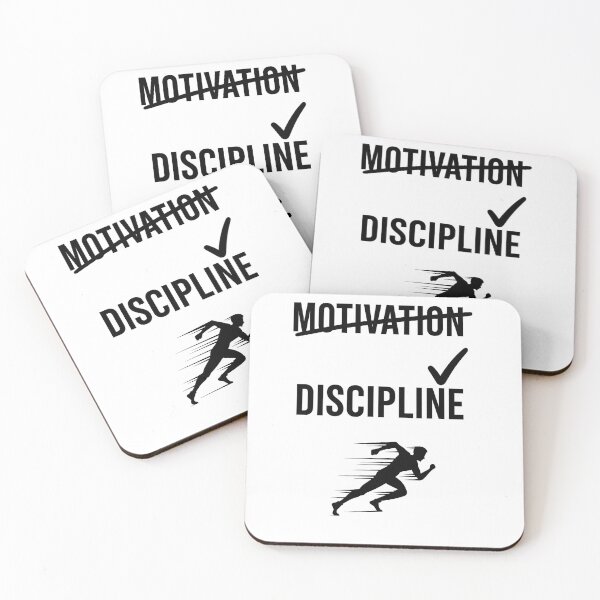 Aperçu de l'œuvre La discipline avant la motivation – Citation inspirante sur le fitness créée et vendue par MagicOfPrint.