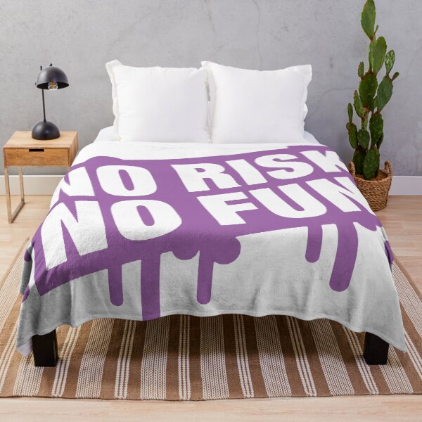Item preview, No Risk No Fun! – Bold Purple Drip Typography designed and sold by andry01.
