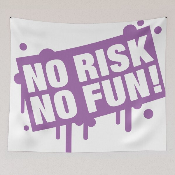 Item preview, No Risk No Fun! – Bold Purple Drip Typography designed and sold by andry01.