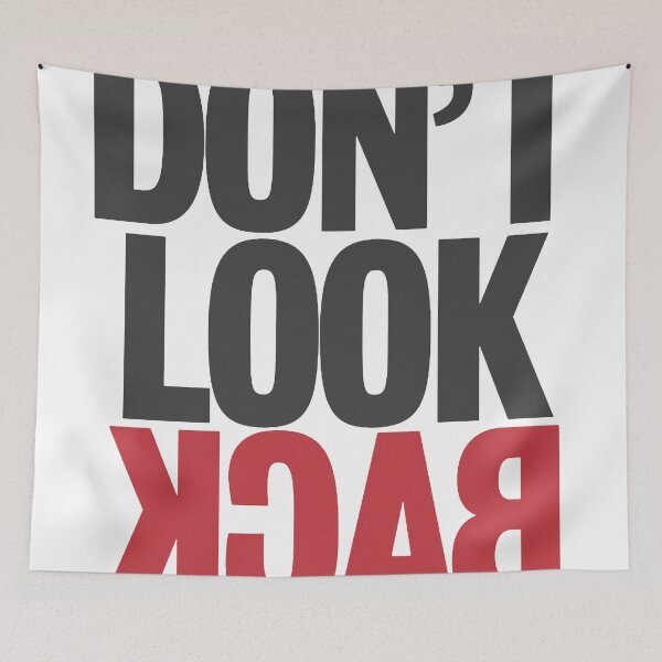 Item preview, Don't Look Back – Bold Black & Red Typography designed and sold by andry01.
