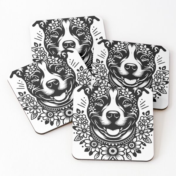 Item preview, Pitbull Floral Dog Lover Style Dog designed and sold by geraskonst.