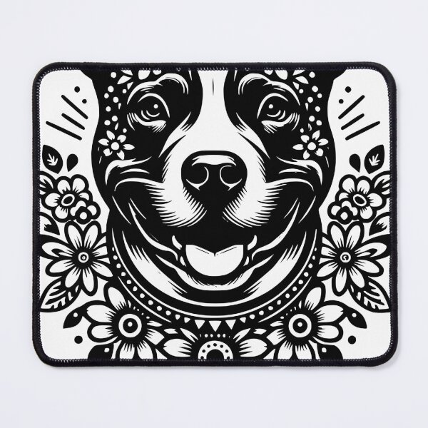 Item preview, Pitbull Floral Dog Lover Style Dog designed and sold by geraskonst.