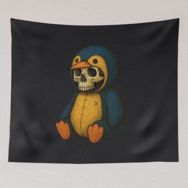 Item preview, Skull in Penguin Plush Costume designed and sold by Theetriptank.