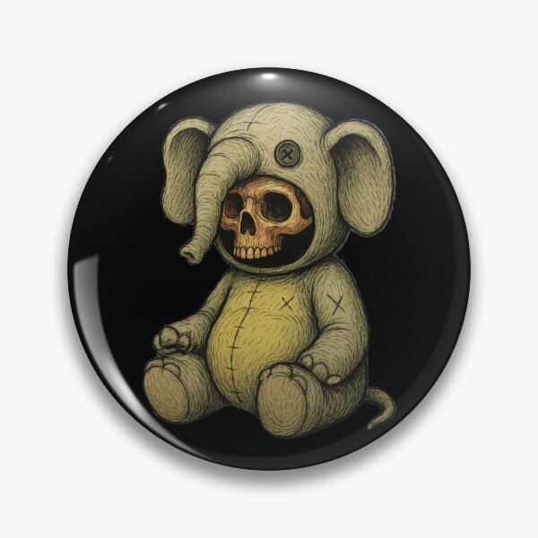 Aperçu de l'œuvre Crâne dans un costume d'éléphant en peluche créée et vendue par Theetriptank.