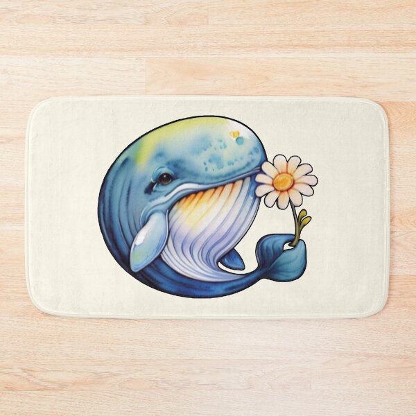 Item preview, Daisy Greetings from the Happy Whale designed and sold by MoxisWatercolor.