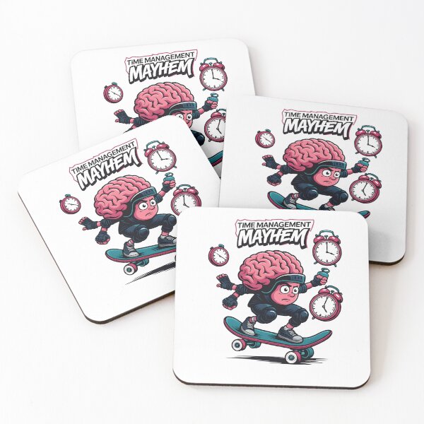 Item preview, funny mental health Retro Brain Skateboarding Chaos designed and sold by Uglyandcute.