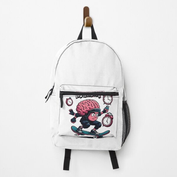 Item preview, funny mental health Retro Brain Skateboarding Chaos designed and sold by Uglyandcute.