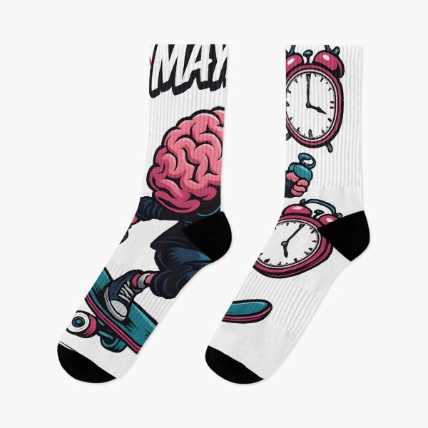 Item preview, funny mental health Retro Brain Skateboarding Chaos designed and sold by Uglyandcute.