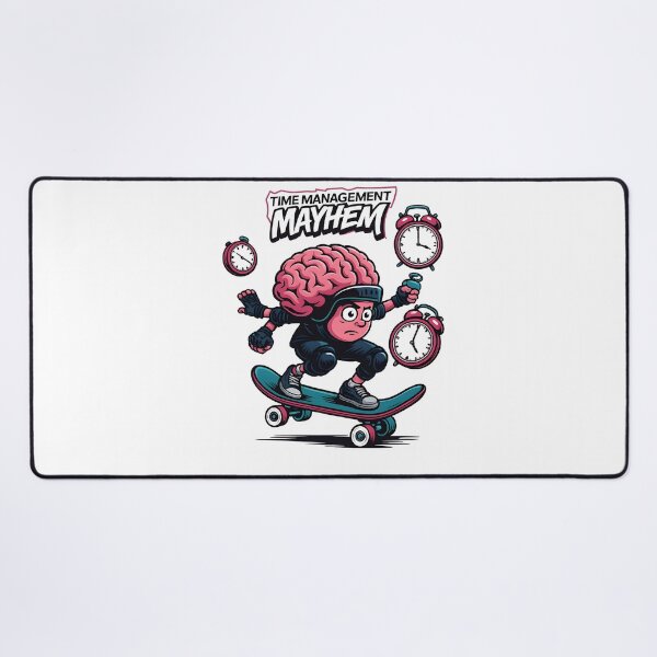 Item preview, funny mental health Retro Brain Skateboarding Chaos designed and sold by Uglyandcute.