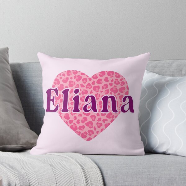 Item preview, Eliana Name Leopard Pink Heart  designed and sold by Jeallan Designs.