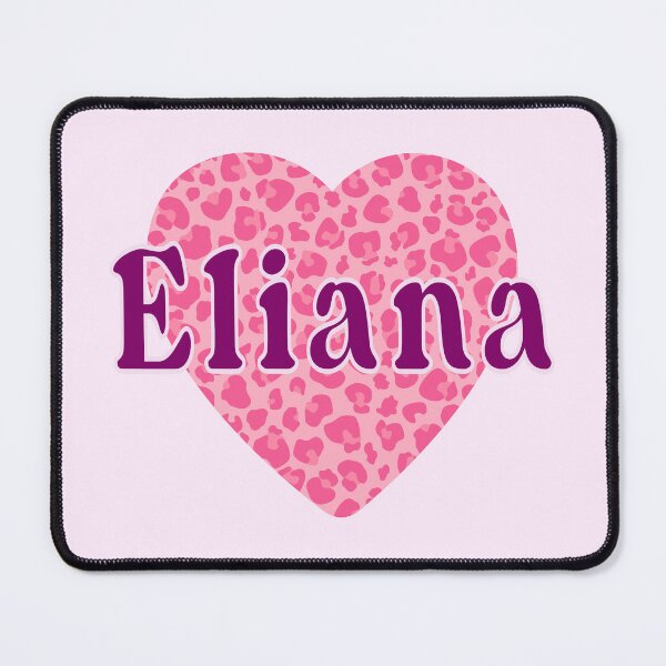 Item preview, Eliana Name Leopard Pink Heart designed and sold by Jeallan Designs.