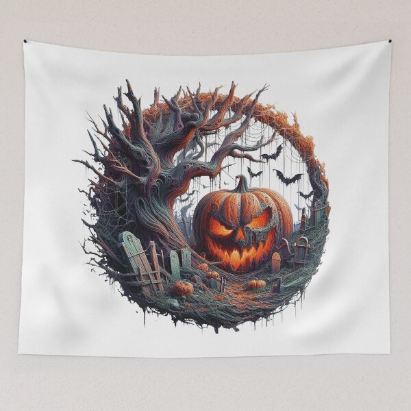Item preview, The pumpkin under a dry tree in a grave designed and sold by MadinaFatt.