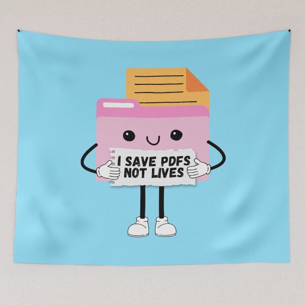Item preview, I Save PDFs Not Lives Cute Funny Graphic Icon  designed and sold by mariahmoniquedesign.