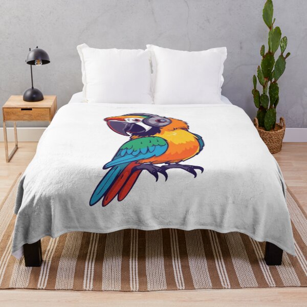 Item preview, Groovy Parrot with Headphones – Cute Music-Loving Bird Cartoon Design designed and sold by AnimalStudios.