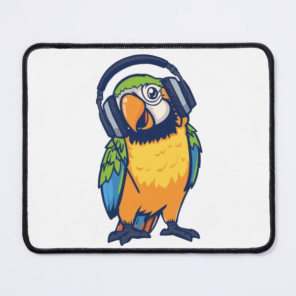 Item preview, Groovy Parrot with Headphones – Cute Music-Loving Bird Cartoon Design designed and sold by AnimalStudios.