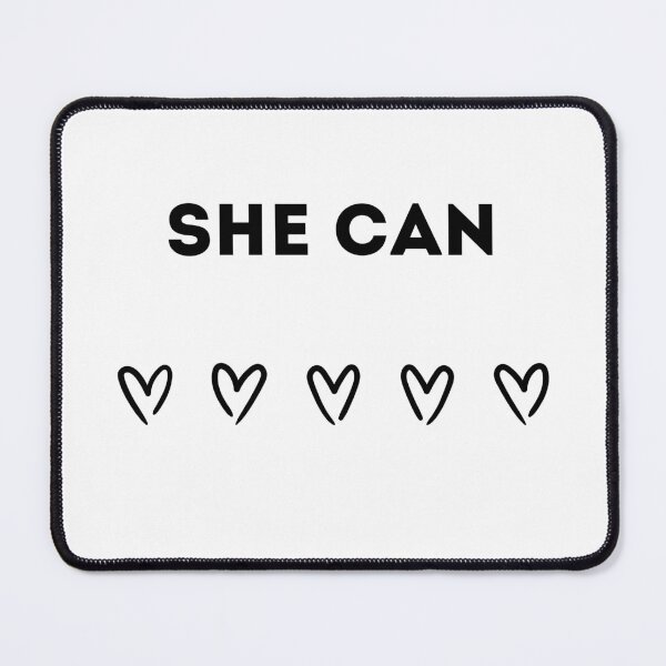Item preview, She Can – Feminist Empowerment Quote designed and sold by MagicOfPrint.