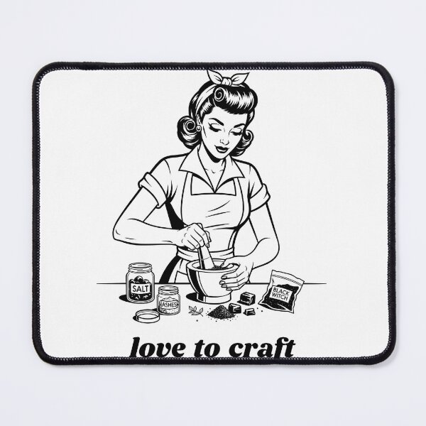Item preview, 50s Retro Witch Making Black Salt | I Love to Craft Vintage Witchcraft Design designed and sold by Retro Occult.