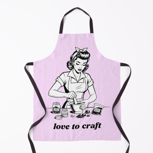 Item preview, 50s Retro Witch Making Black Salt | I Love to Craft Vintage Witchcraft Design designed and sold by Retro Occult.