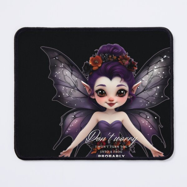 Item preview, Enchanting Fairy in Purple Dress with Playful Warning designed and sold by SplashTastic.