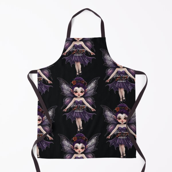 Item preview, Enchanting Fairy in Purple Dress with Playful Warning designed and sold by SplashTastic.