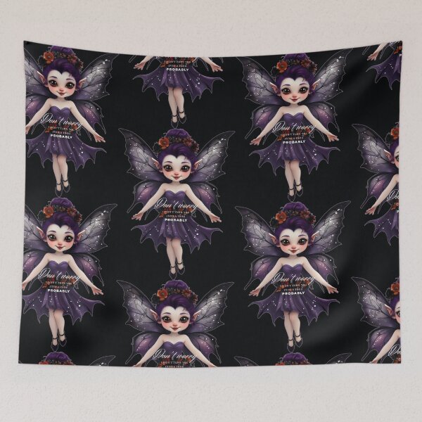 Item preview, Enchanting Fairy in Purple Dress with Playful Warning designed and sold by SplashTastic.