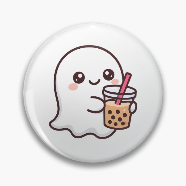 Item preview, Fantasma adorable con té de burbujas: diseño de espíritu Boba kawaii designed and sold by OnPointOutfits.