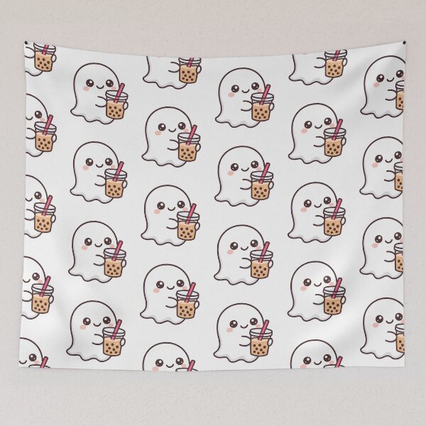 Item preview, Cute Ghost with Bubble Tea – Kawaii Boba Spirit Design designed and sold by OnPointOutfits.