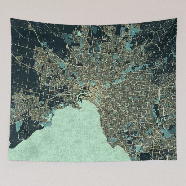 Item preview, Melbourne City Map of Victoria, Australia - Summer designed and sold by deMAP.