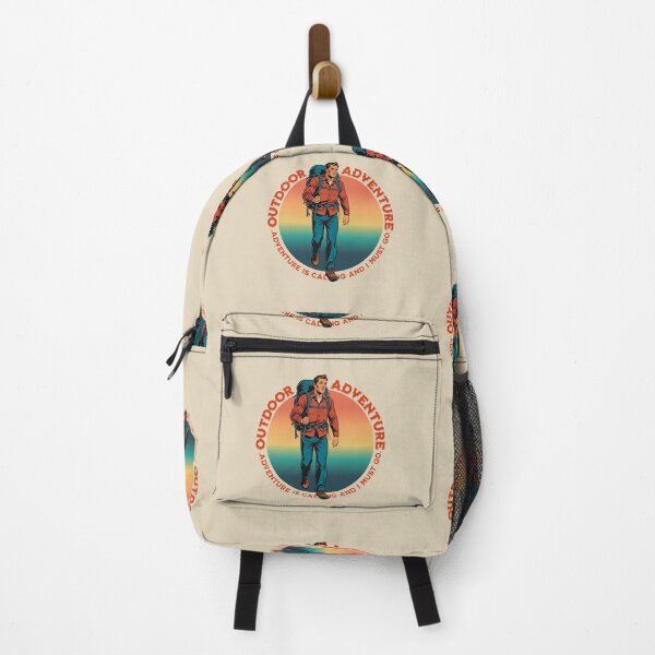 Item preview, Outdoor Adventure, Hiker Walking. Retro Vintage Design designed and sold by AfricaSkyBlue.