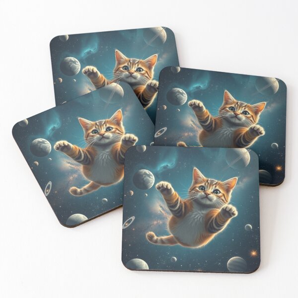Item preview, Space Cat Adventure – Cute Astronaut Kitty in Outer Space designed and sold by BloomOfDesign.