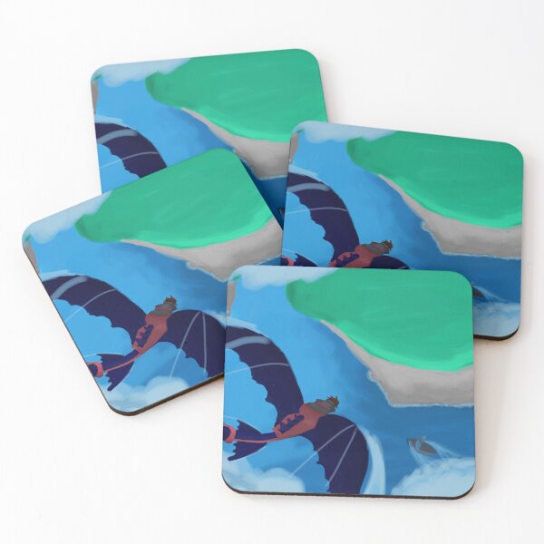 Item preview, How to train your dragon flying over sea stacks designed and sold by Pip'sCorner.
