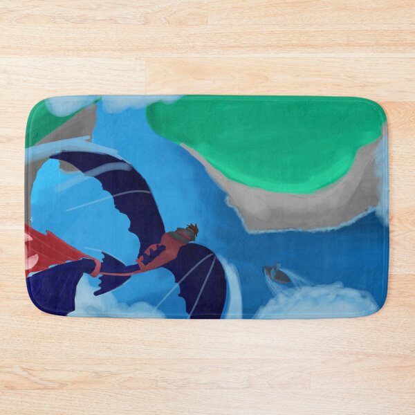 Item preview, How to train your dragon flying over sea stacks designed and sold by Pip'sCorner.