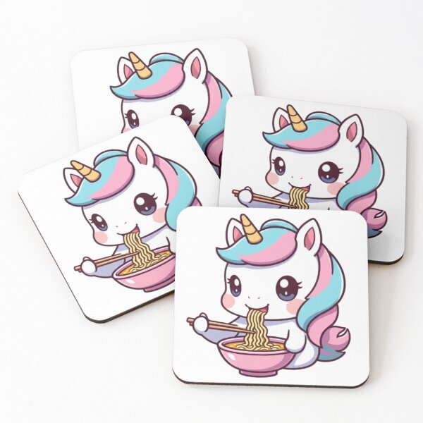 Item preview, Unicorn eating ramen noodles designed and sold by JonysCreativeDesigns.
