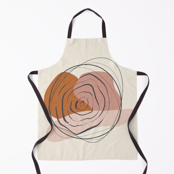 Item preview, Abstract Minimal Line Art with Warm Terracotta and Soft Pink Shapes designed and sold by NiceDigital.