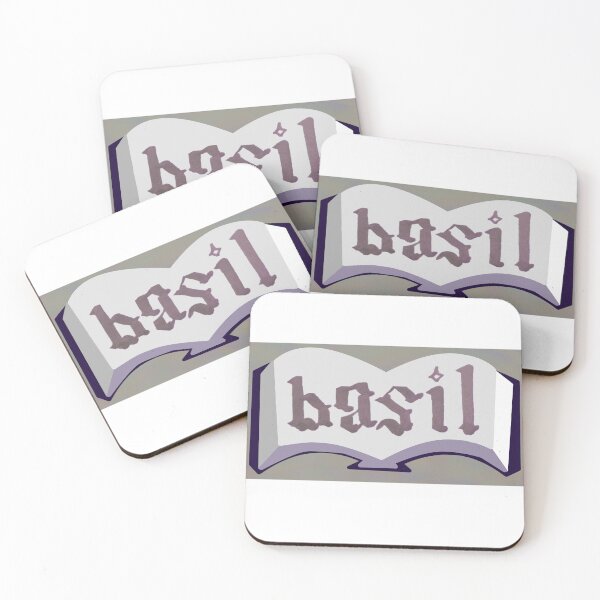 Item preview, Purple Book Spice Label with Calligraphy Basil designed and sold by abitofaromantic.
