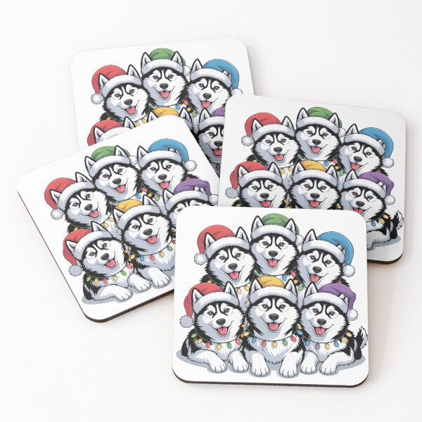 Item preview, Christmas Husky designed and sold by NicolasGlowArt.