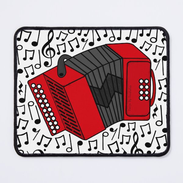 Item preview, Accordion Musical Notes Accordionist Folk Musician designed and sold by doodlerob.