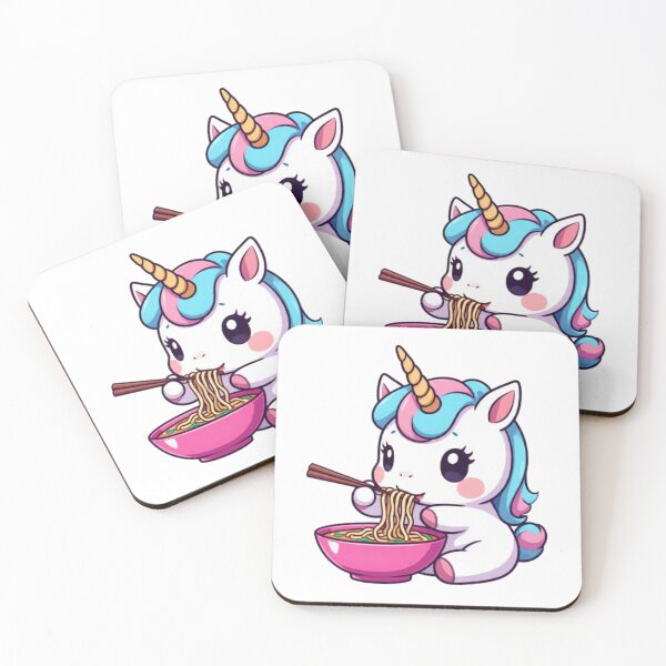 Item preview, Unicorn eating a bowl of ramen noodles designed and sold by JonysCreativeDesigns.