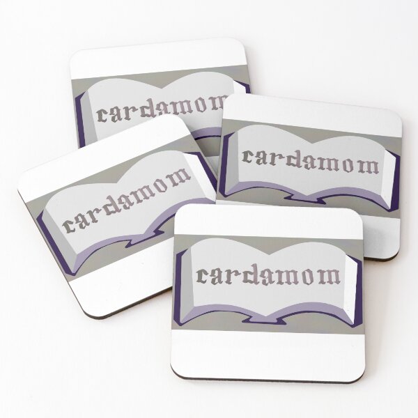Item preview, Purple Book Spice Label with Calligraphy Cardamom designed and sold by abitofaromantic.