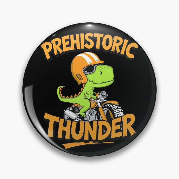 Item preview, Prehistoric Thunder – Cool Dino Biker Cartoon designed and sold by TastefulDesigns.