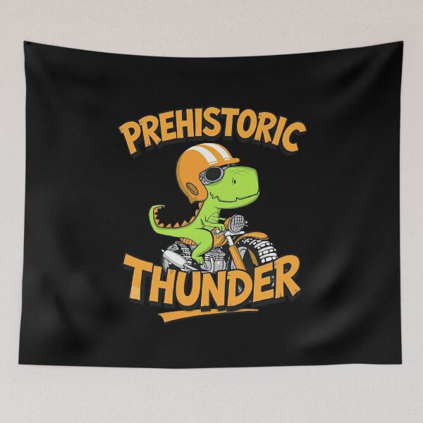 Item preview, Prehistoric Thunder – Cool Dino Biker Cartoon designed and sold by TastefulDesigns.