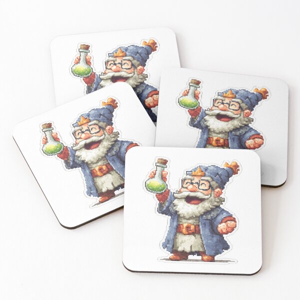 Item preview, Pixel Art Wizard with Potion Flask | Retro Gaming Alchemist Design designed and sold by BBackdesign.