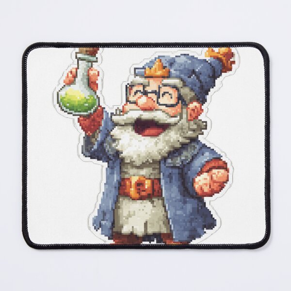 Item preview, Pixel Art Wizard with Potion Flask | Retro Gaming Alchemist Design designed and sold by BBackdesign.